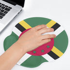 Dominica Flag Mouse Pad with Wrist Rest Support - Conscious Apparel Store