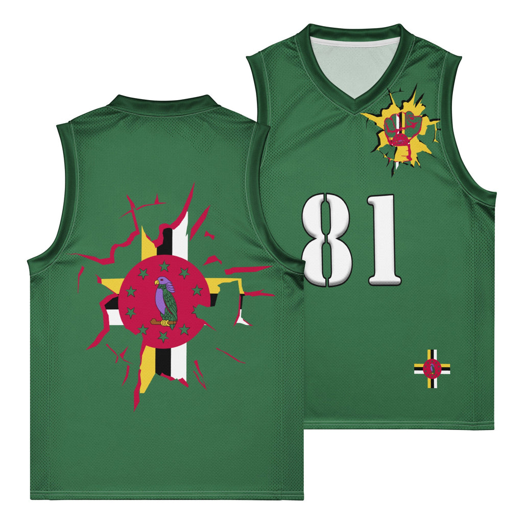 Dominica Flag Premium Sport Jersey Tank Top - Conscious Apparel Store