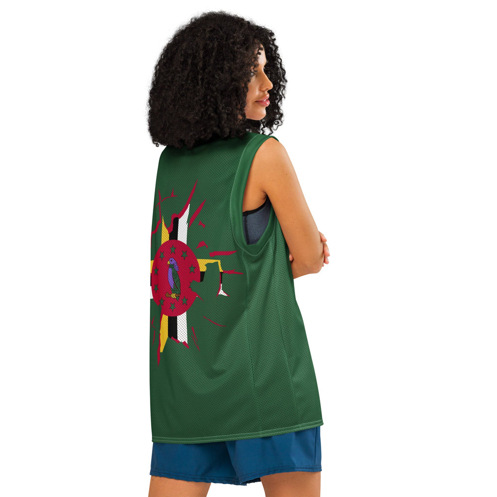 Dominica Flag Premium Sport Jersey Tank Top - Conscious Apparel Store