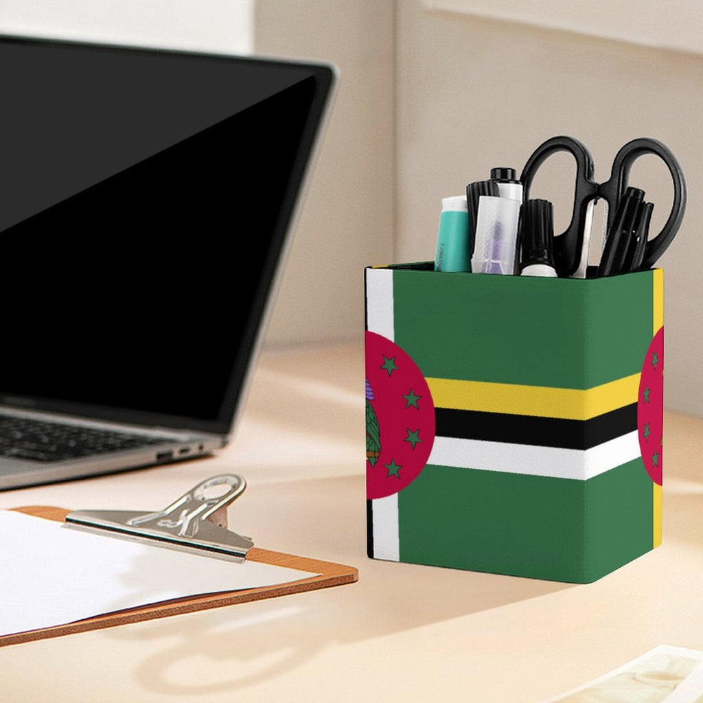 Dominica Flag Square Pen Holder - Conscious Apparel Store
