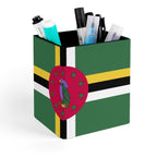 Dominica Flag Square Pen Holder - Conscious Apparel Store