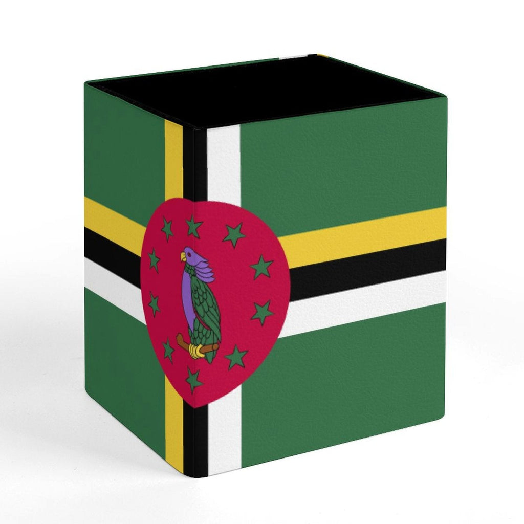 Dominica Flag Square Pen Holder - Conscious Apparel Store