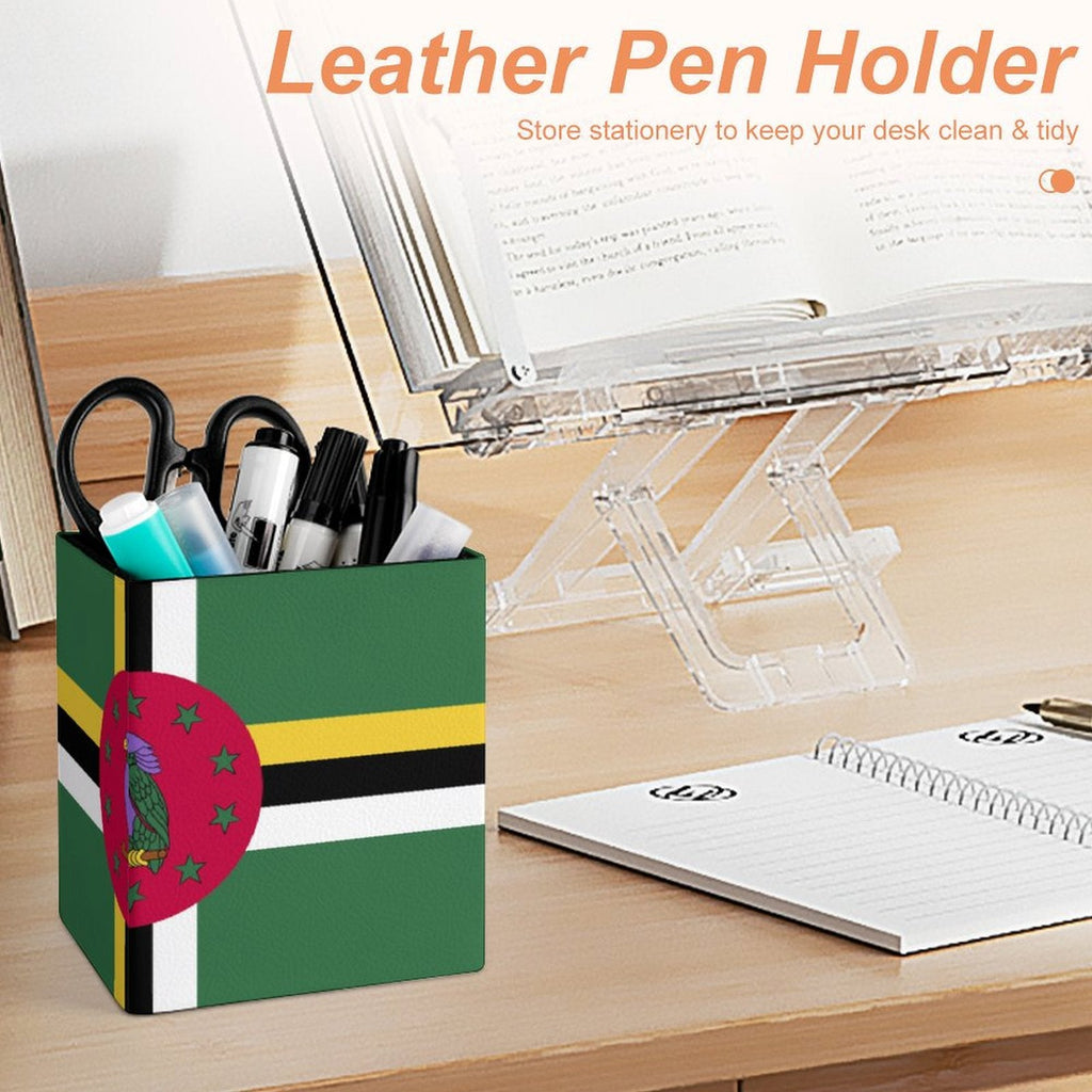 Dominica Flag Square Pen Holder - Conscious Apparel Store