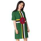 Dominica Flag T-shirt dress - Conscious Apparel Store
