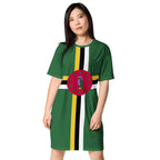 Dominica Flag T-shirt dress - Conscious Apparel Store