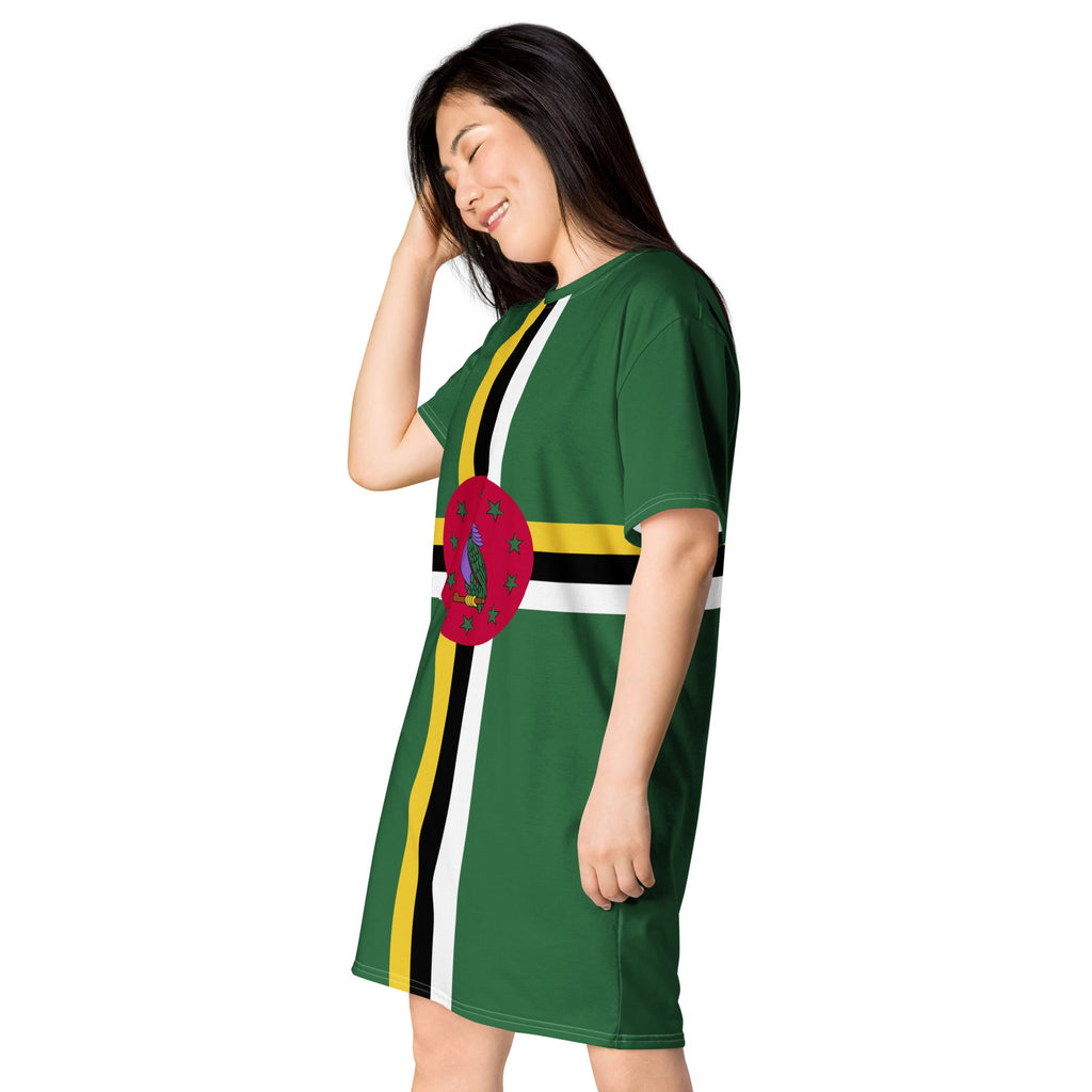 Dominica Flag T-shirt dress - Conscious Apparel Store