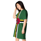 Dominica Flag T-shirt dress - Conscious Apparel Store