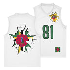 Dominica Flag (White) Premium Sport Jersey Tank Top - Conscious Apparel Store