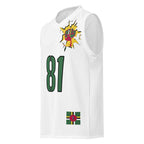 Dominica Flag (White) Premium Sport Jersey Tank Top - Conscious Apparel Store