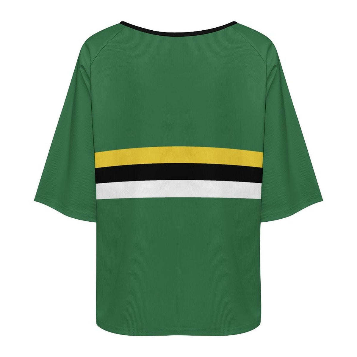 Dominica Flag Women’s Loose Half-Sleeve Boat Neck T-Shirt - Conscious Apparel Store