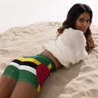 Dominica Flag Yoga Shorts - Conscious Apparel Store