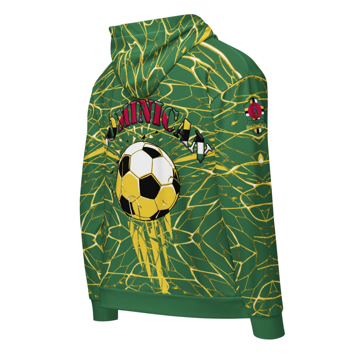 Dominica Football Unisex zip hoodie - Conscious Apparel Store