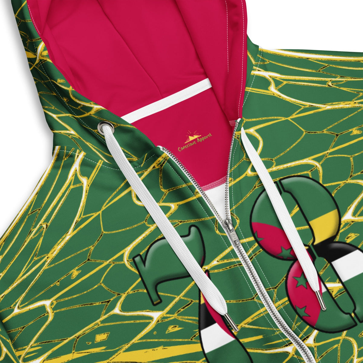 Dominica Football Unisex zip hoodie - Conscious Apparel Store