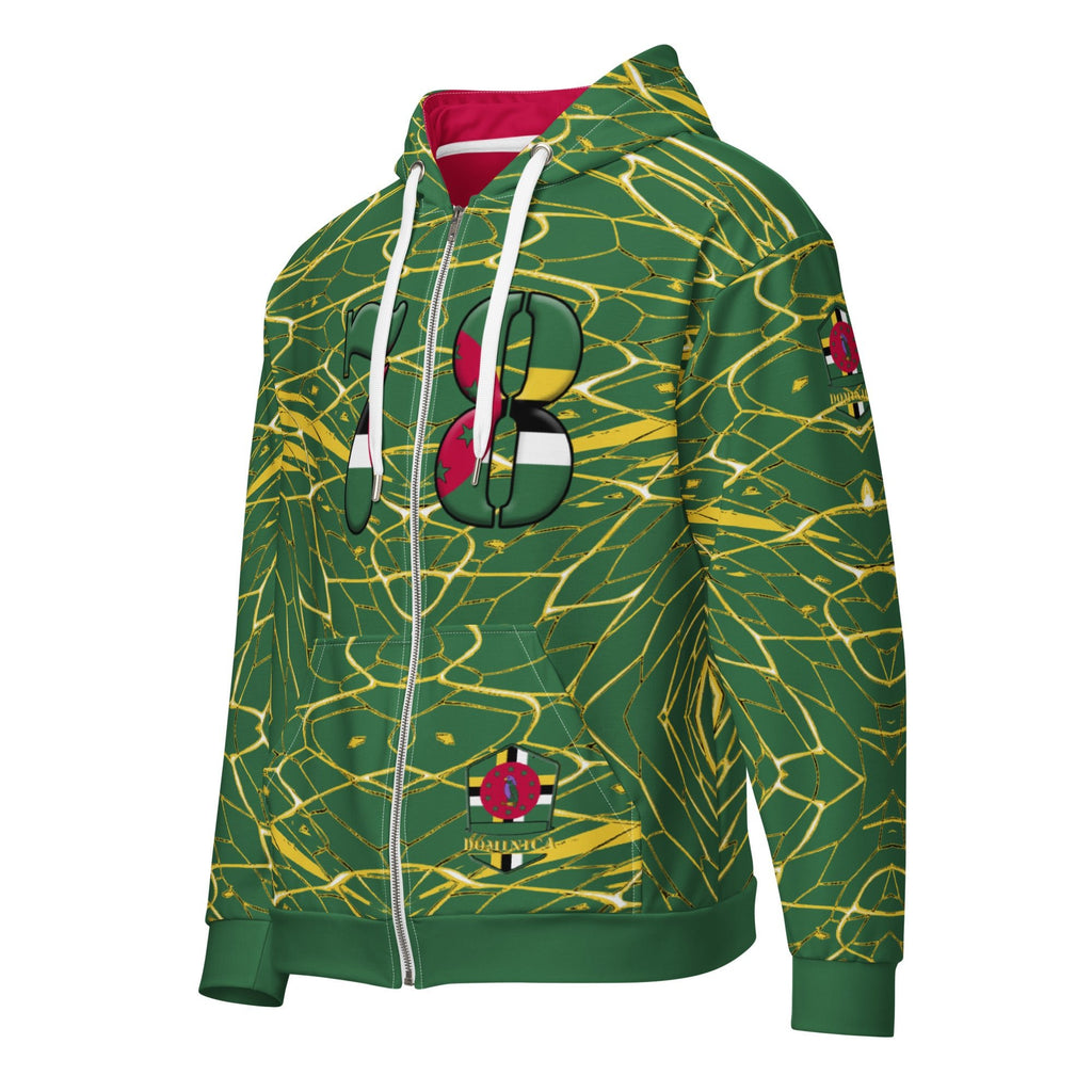 Dominica Football Unisex zip hoodie - Conscious Apparel Store