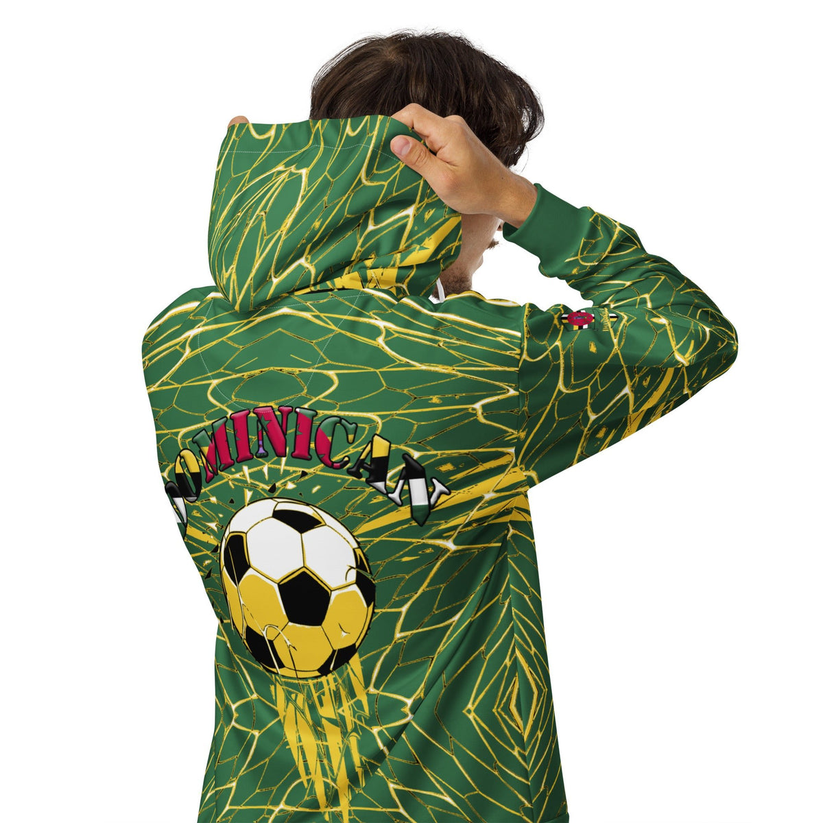 Dominica Football Unisex zip hoodie - Conscious Apparel Store