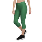 Dominica Green Capri Leggings - Conscious Apparel Store
