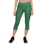Dominica Green Capri Leggings - Conscious Apparel Store
