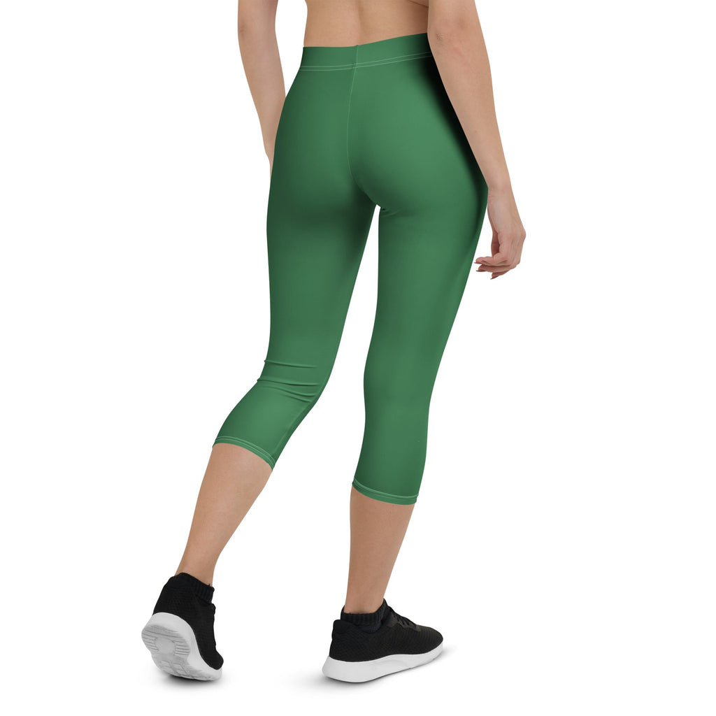 Dominica Green Capri Leggings - Conscious Apparel Store