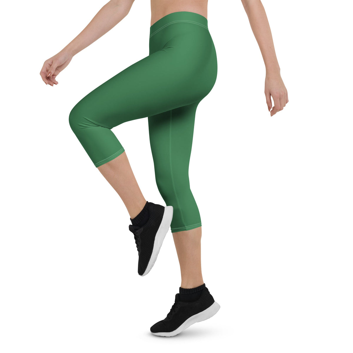 Dominica Green Capri Leggings - Conscious Apparel Store