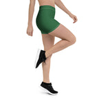 Dominica Green Leggings Shorts - Conscious Apparel Store