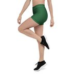 Dominica Green Leggings Shorts - Conscious Apparel Store