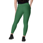 Dominica Green Leggings with pockets - Conscious Apparel Store