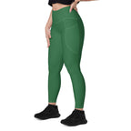 Dominica Green Leggings with pockets - Conscious Apparel Store