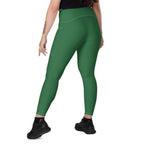 Dominica Green Leggings with pockets - Conscious Apparel Store