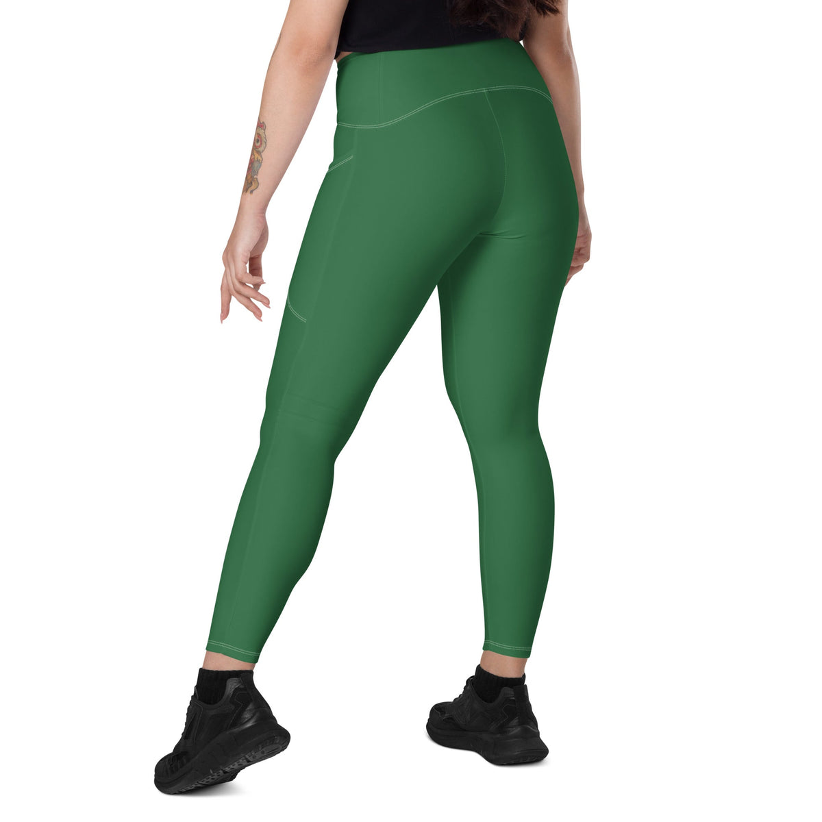 Dominica Green Leggings with pockets - Conscious Apparel Store