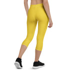 Dominica Yellow Capri Leggings - Conscious Apparel Store