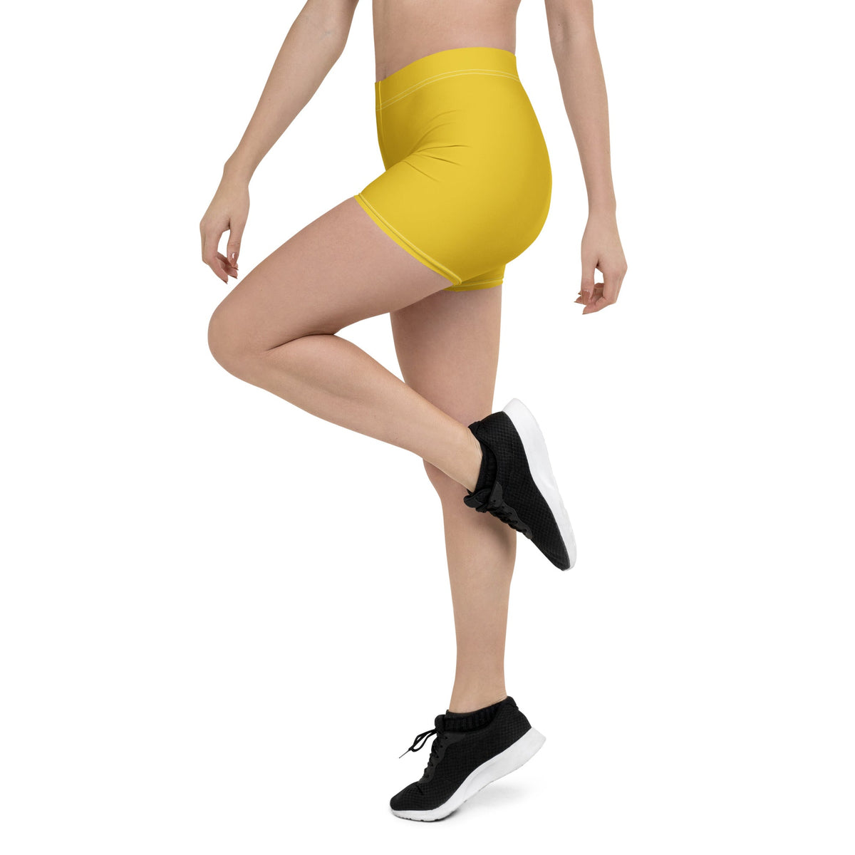 Dominica Yellow Leggings Shorts - Conscious Apparel Store