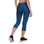 Dominican Republic Blue Capri Leggings - Conscious Apparel Store