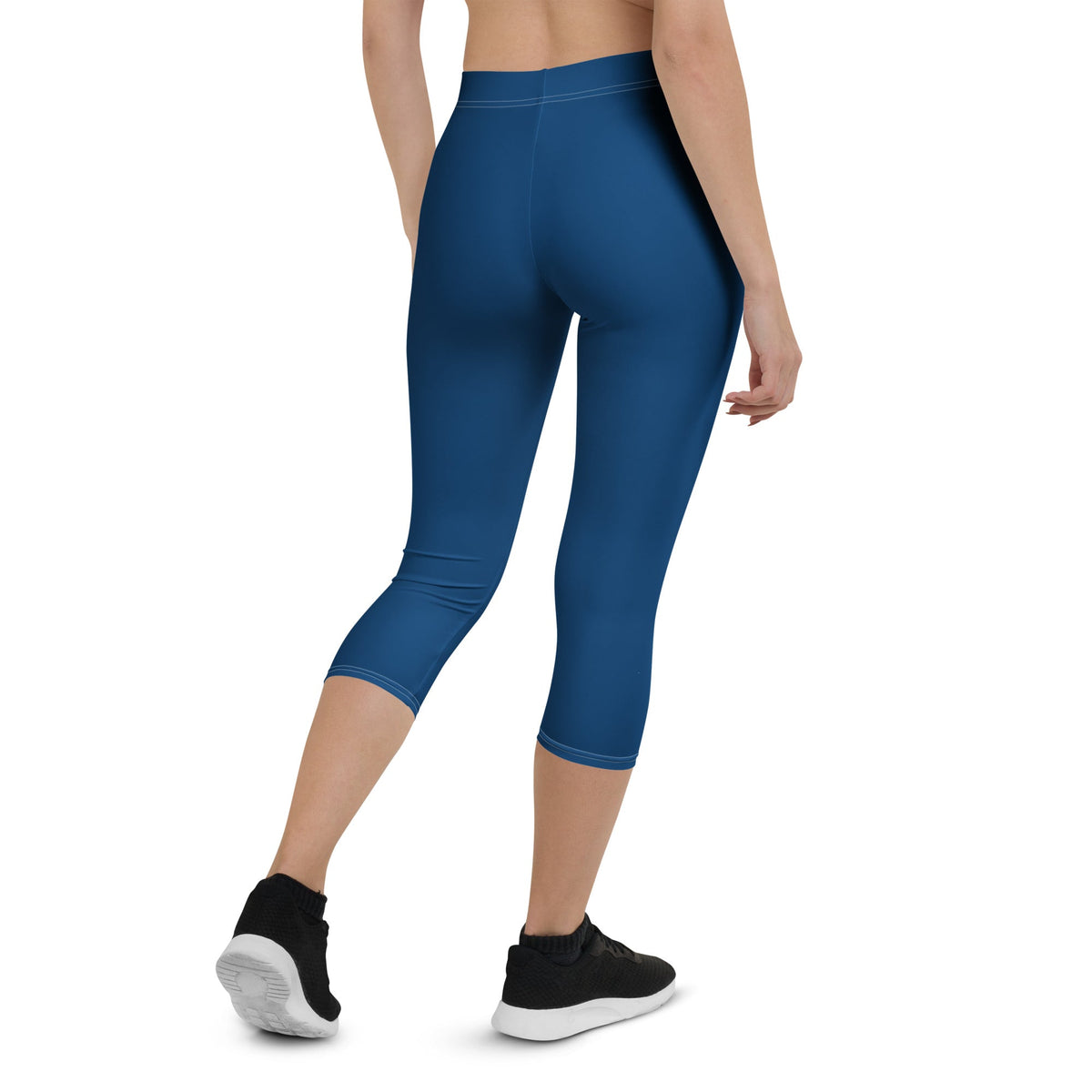 Dominican Republic Blue Capri Leggings - Conscious Apparel Store