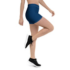 Dominican Republic Blue Leggings Shorts - Conscious Apparel Store