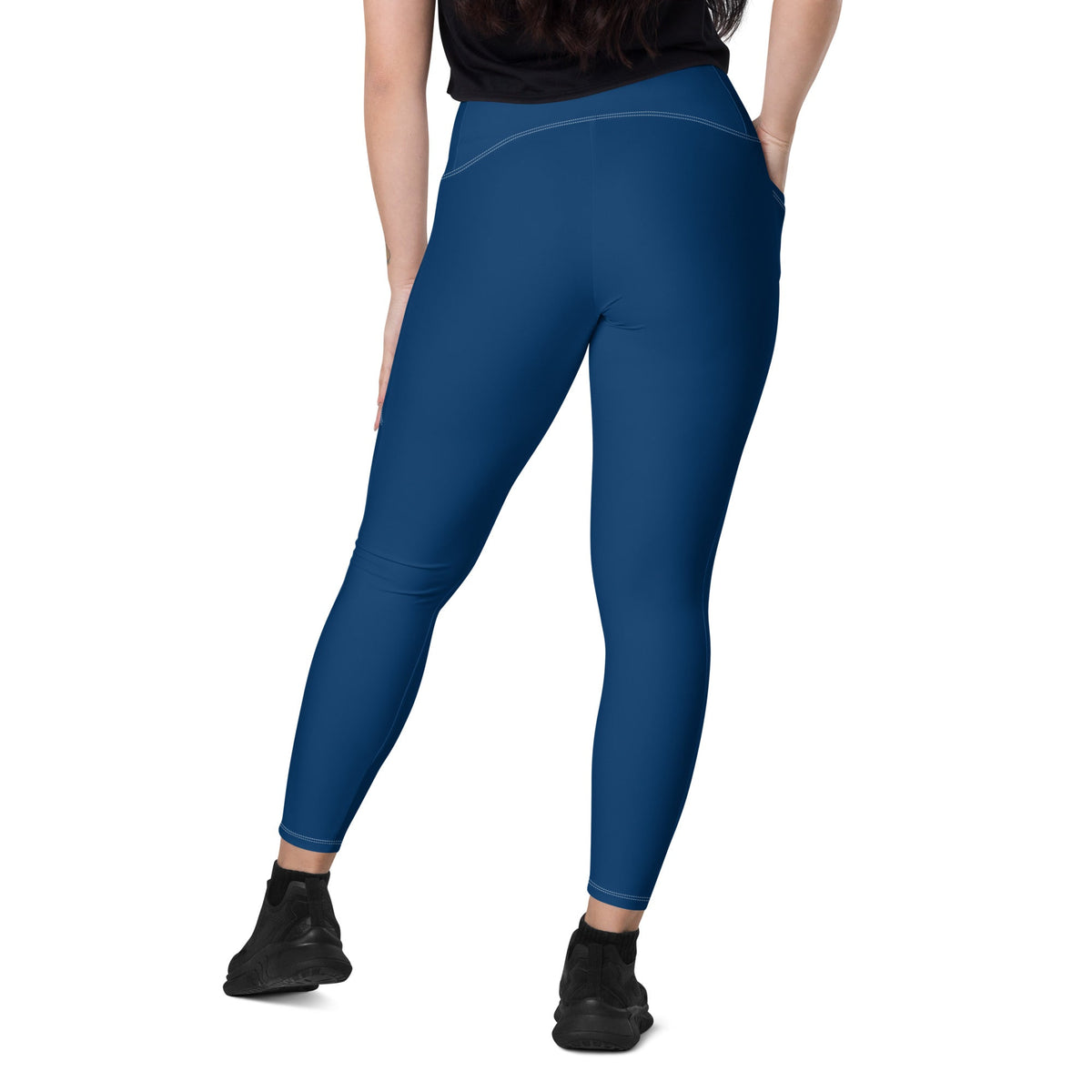 Dominican Republic Blue Leggings with pockets - Conscious Apparel Store