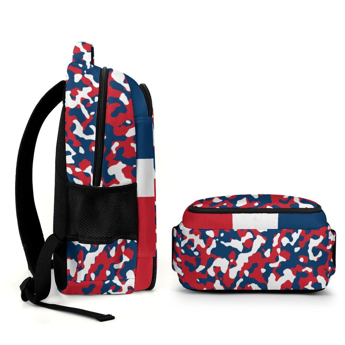 Dominican Republic Flag Camo Casual Backpack - Conscious Apparel Store