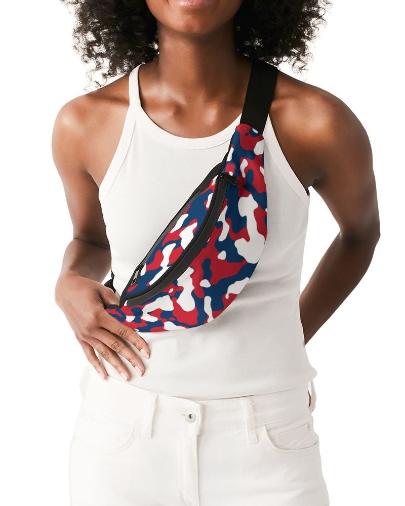 Dominican Republic Flag Camo Crossbody Sling Bag - Conscious Apparel Store