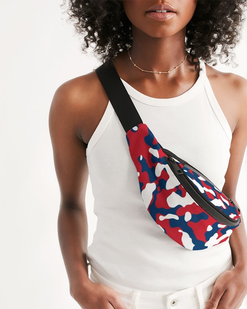 Dominican Republic Flag Camo Crossbody Sling Bag - Conscious Apparel Store
