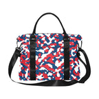 Dominican Republic Flag Camo Large Capacity Duffle Bag - Conscious Apparel Store