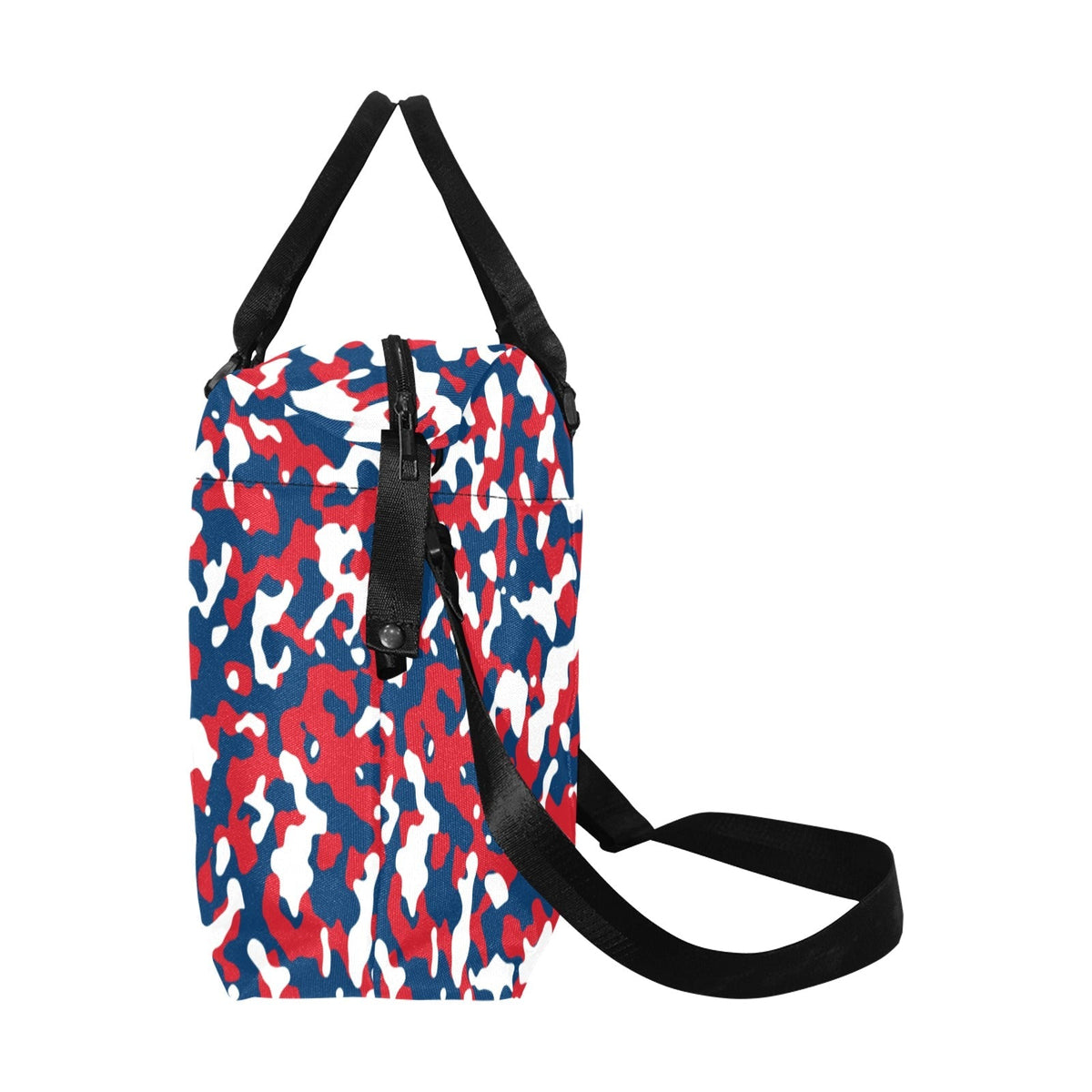 Dominican Republic Flag Camo Large Capacity Duffle Bag - Conscious Apparel Store