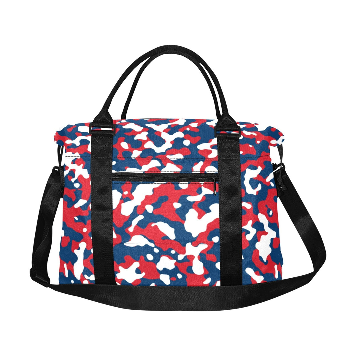 Dominican Republic Flag Camo Large Capacity Duffle Bag - Conscious Apparel Store