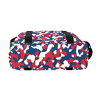 Dominican Republic Flag Camo Large Capacity Duffle Bag - Conscious Apparel Store