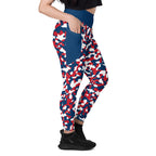 Dominican Republic Flag Camo Leggings with pockets - Conscious Apparel Store
