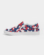 Dominican Republic Flag Camo Men's Slip - On Canvas Shoe - Conscious Apparel Store