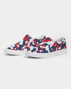 Dominican Republic Flag Camo Men's Slip-On Canvas Shoe - Conscious Apparel Store