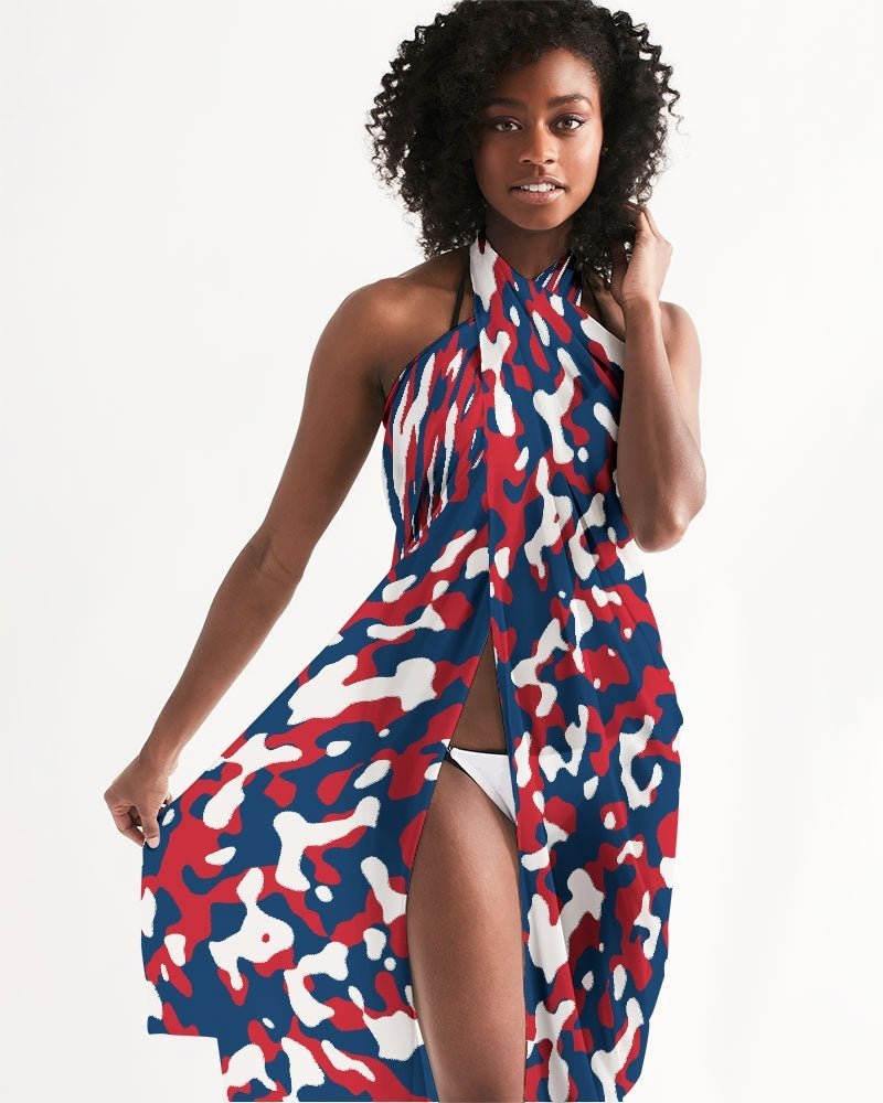 Dominican Republic Flag Camo Swim Cover Up - Conscious Apparel Store