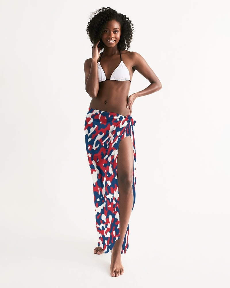 Dominican Republic Flag Camo Swim Cover Up - Conscious Apparel Store