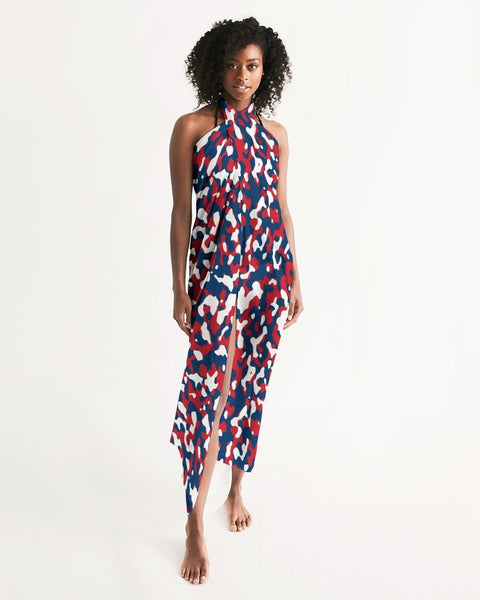 Dominican Republic Flag Camo Swim Cover Up - Conscious Apparel Store