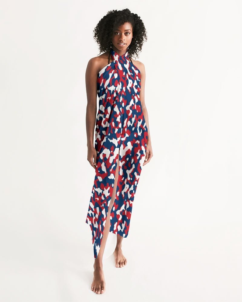 Dominican Republic Flag Camo Swim Cover Up - Conscious Apparel Store