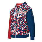 Dominican Republic Flag Camo Unisex zip hoodie - Conscious Apparel Store